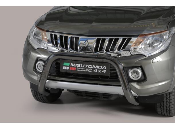 MISUTONIDA Frontbøyle Mitsubishi L200 Dcab 15- Super Bar Ø76 sort 