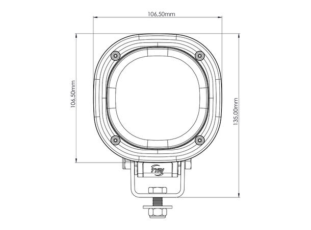 TYRI 1010 LED arbeidslys 1900 Lumen Symmetrisk 12/24V 