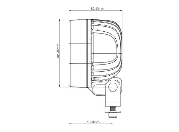 TYRI 1010 LED arbeidslys 1900 Lumen Symmetrisk 12/24V 