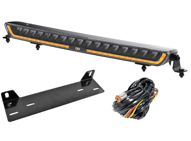 Fjernlyspakke med OZZ XB1 P27", brakett og ledningsnett 