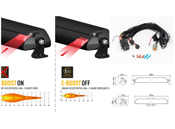 LAZER LED-bar Elite 532mm, fjernlys m/adaptiv sensor 