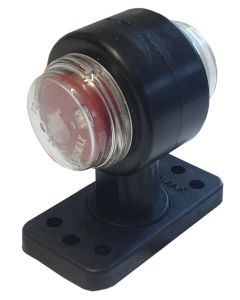 ERMAX markeringslys Led på gummiarm rød/hvit 24v 90 cm kabel