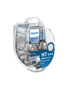 PHILIPS halogen H7 12v lyspæresett white vision
