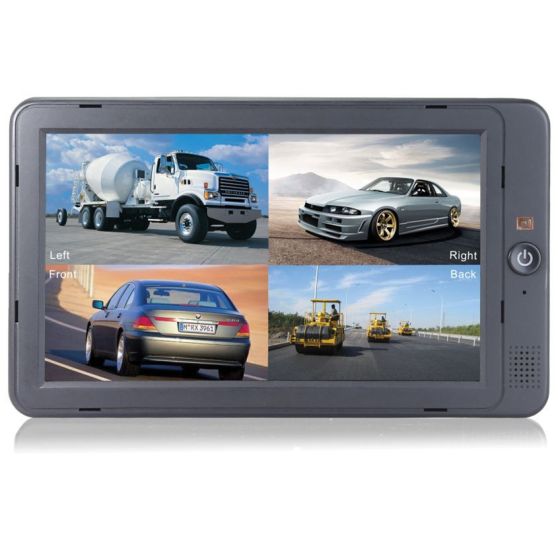 Ryggekamera monitor 10" quad-view hd1080p touch skjerm