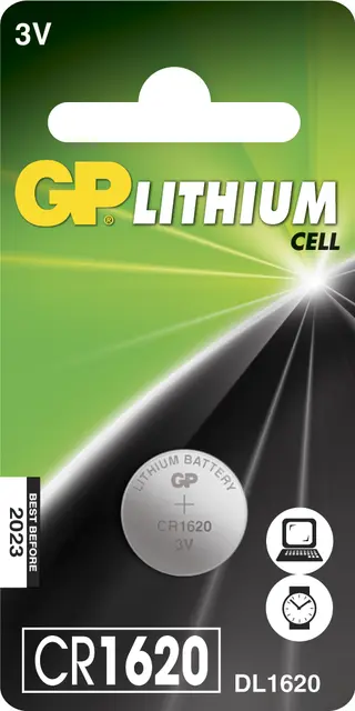 BATTERI GP LITHIUM CR1620 