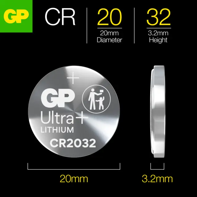 Batteri GP Lithium CR2032 3V 4 pk 