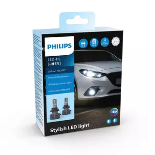 PHILIPS Led kit H8, H11, H16, hovedlys 12/24V