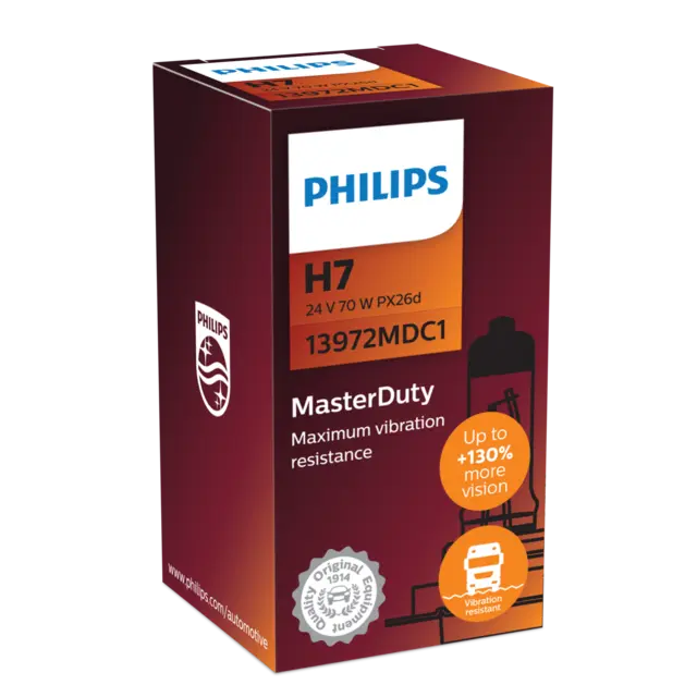 PHILIPS lyspære 24v 70w H7 md 