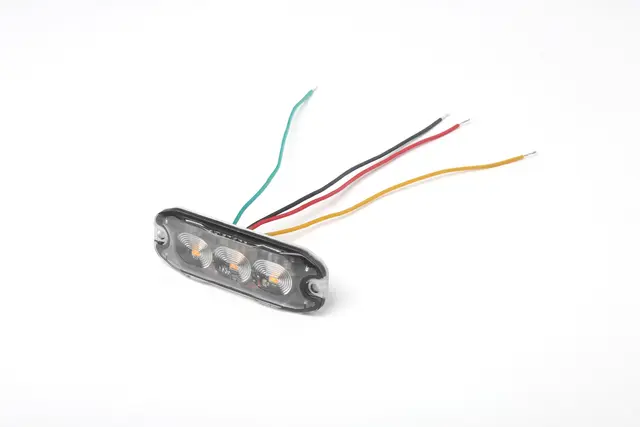 Varsellys 3 LED 7 mm tykk, klar 