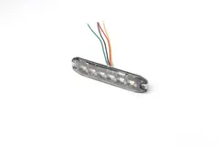 Varsellys 6 LED 7 mm tykk, klar
