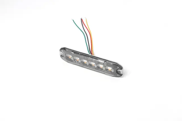 Varsellys 6 LED 7 mm tykk, klar 