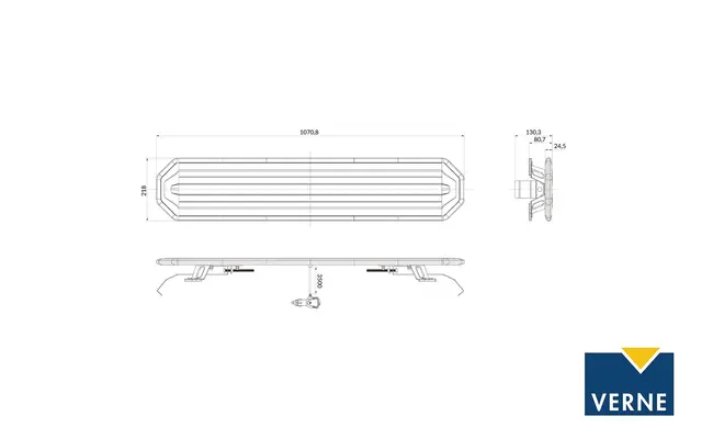 BriodLights Horizon varsellysbjelke 1070MM LED 