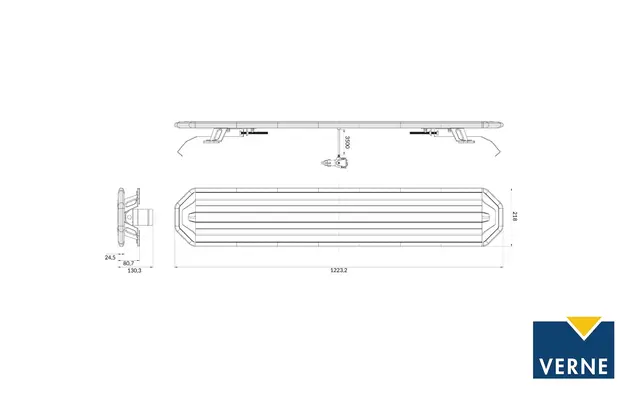 BriodLights Horizon varsellysbjelke 1220MM LED 