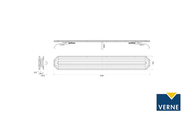 BriodLights Horizon varsellysbjelke 1530MM LED 