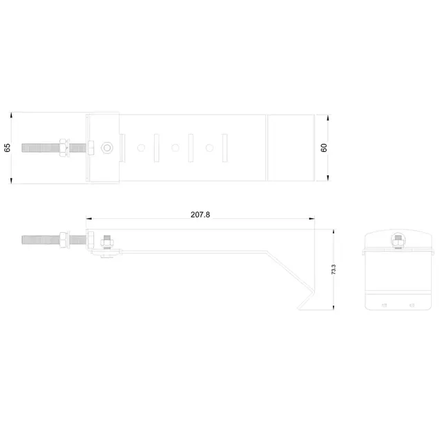 Festebarkett for lysbjelke 21cm for feste i dørstolpe 2 pk 