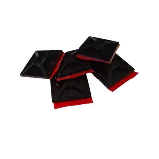 Buntebåndfeste 4,8mm 28x28mm sort plast