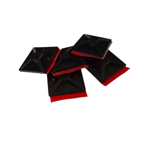 Bunteb&#229;ndfeste 4,8mm 28x28mm sort plast