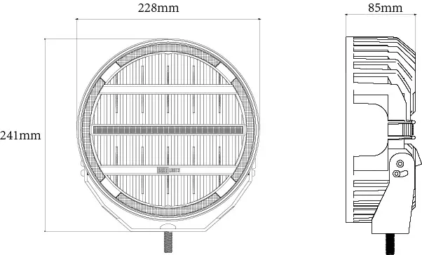 BRIODLIGHTS OLYMPUS 9"  LED ekstralys 