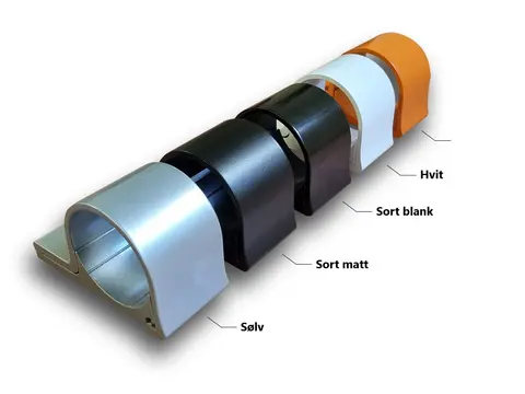 QPAX ekstralysfeste til QPAX bøyle Ø60x50mm SORT MATT