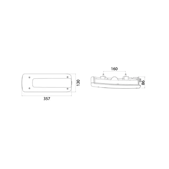 VIGNAL baklys lc10 Led venstre side med skiltlys 