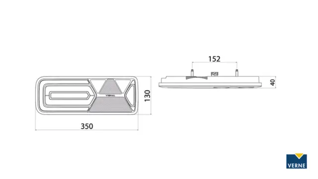 VIGNAL baklys LED LC12T med motstand høyre 