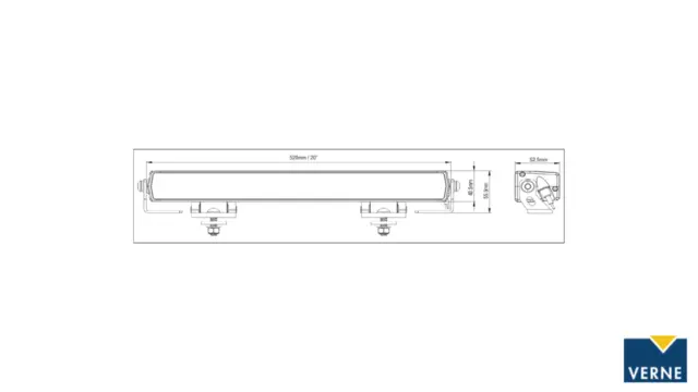 BriodLights fjernlys Ledbar 9600 lumen 520mm 