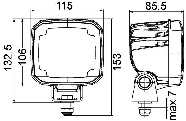 HELLA LED arbeidslampe 8 LED, 4400 effektive lumen 