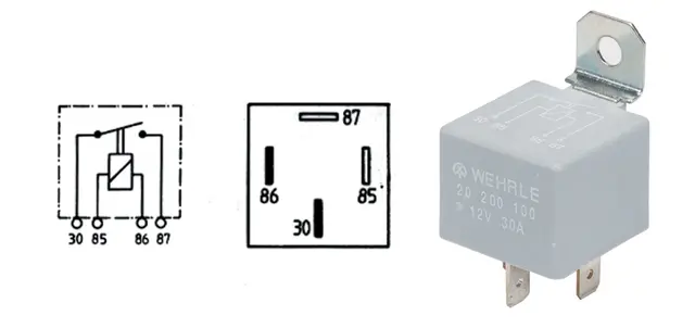 Lysrele 12v/30a 4-stikk | Verne