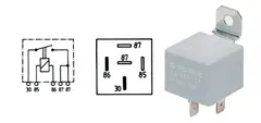 Lysrele 12v/30a 2x87 med diode