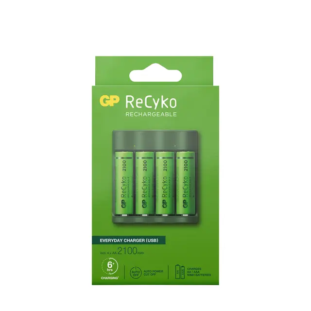 BATTERILADER 2100MAH AA 4STK. GP 