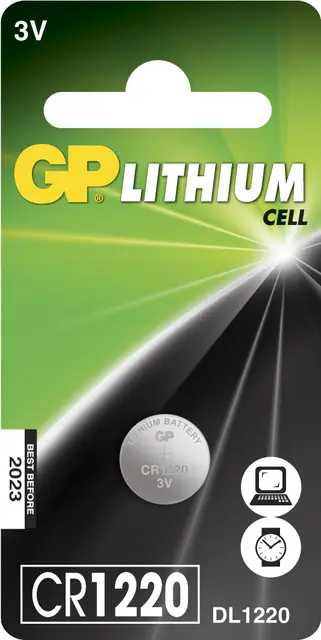 BATTERI GP LITHIUM CR1220 