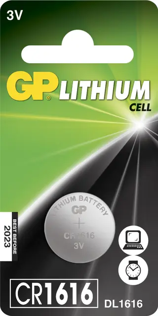 BATTERI GP LITHIUM CR1616 