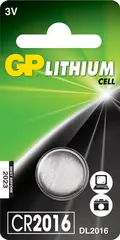 BATTERI GP LITHIUM CR2016