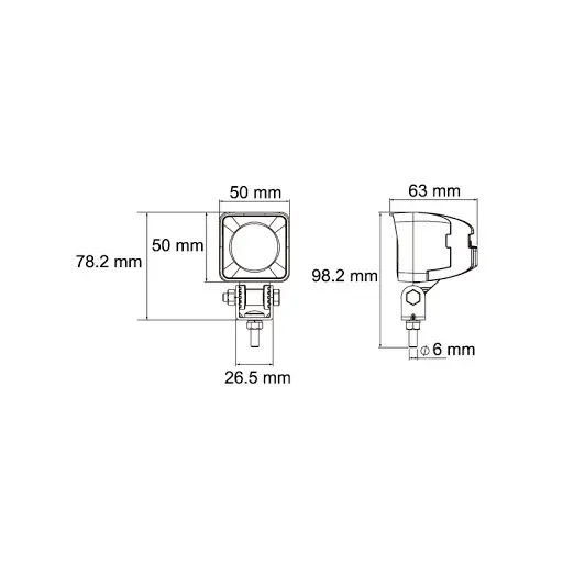 LUCIDITY LED arbeidslys 1 LED, 560 effektive lumen 