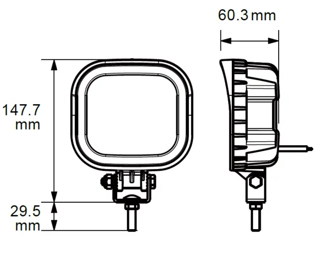 Lucidity arbeidslys 9LED 2160LM Kompositthus 