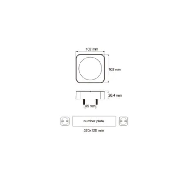 LUCIDITY Baklampe 12/24 Led 