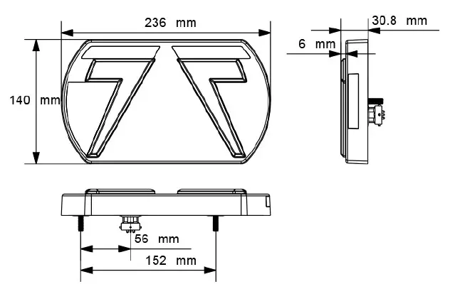 LUCIDITY Baklampe 12V Led Venstre 