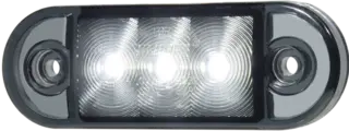 LUCIDITY Markeringslys hvitt sotet glass med 2,5m kabel