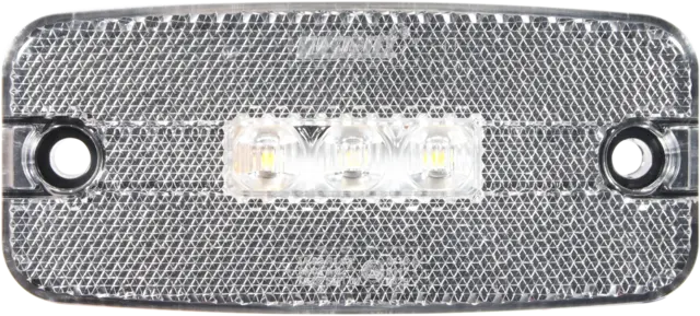 LUCIDITY markeringslys hvit 12/24 LED 2,5m kabel 