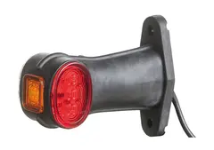 LUCIDITY Markeringslys r&#248;d/hvit Led m/kort gummiarm