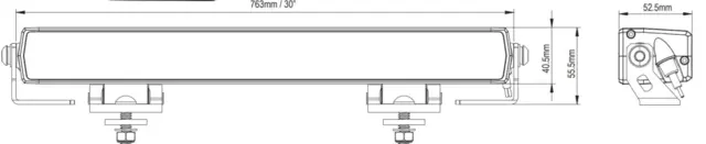 BriodLights Ledbar fjernlys Combo 12200 lumen 763mm 