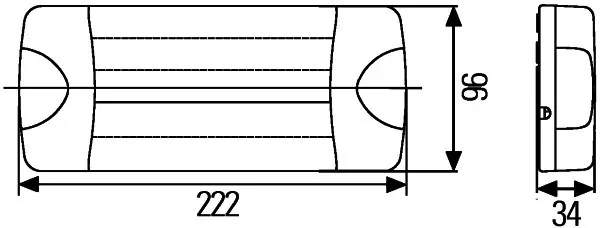HELLA DuraLED Combi-S park-/brems-/binklys, 12/24V, LED 