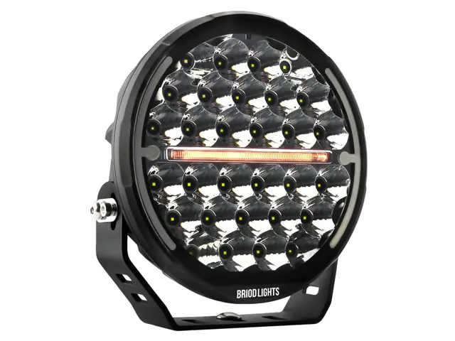 BriodLights Ice-X fjernlys 9" 13500 lm med varme i glasset