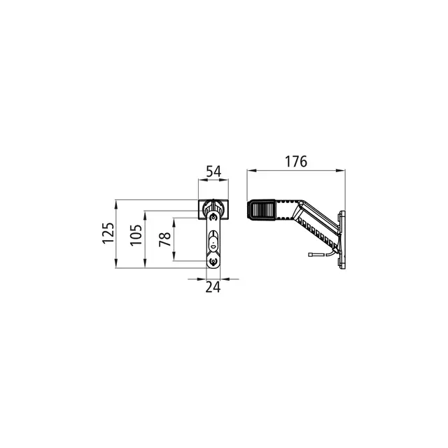 ASPÖCK markeringslys Led lang arm v/s 