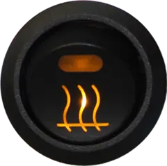 Bryter belyst symbol 12v varmesymbol