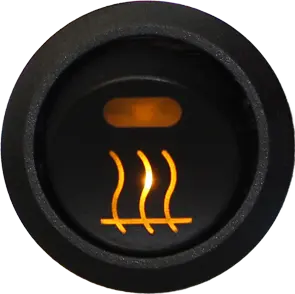 Bryter belyst symbol 12v varmesymbol 