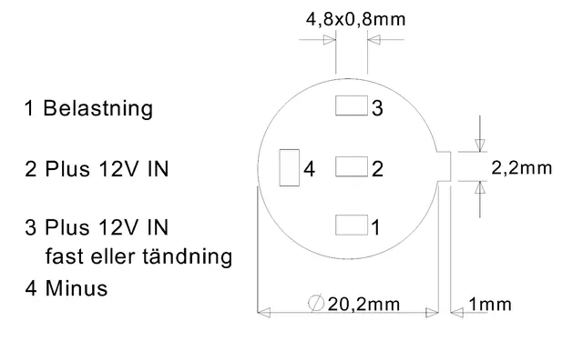 Bryter belyst symbol 12v fjærbelastet | Verne