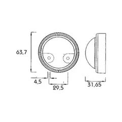 PROPLAST markeringslys Led r&#248;d ADR 0,3 m kabel