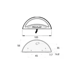 PROPLAST skiltlys Led 24v sort/r&#248;d ADR