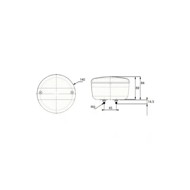 PROPLAST baklys Led rund 24v ADR 